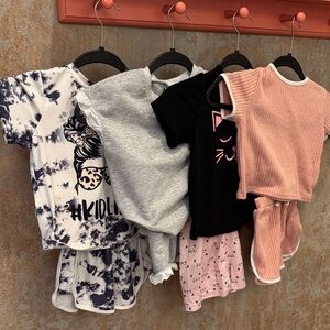 SHEIN Kids 4 T Sets - Black, Pink, Gray, White